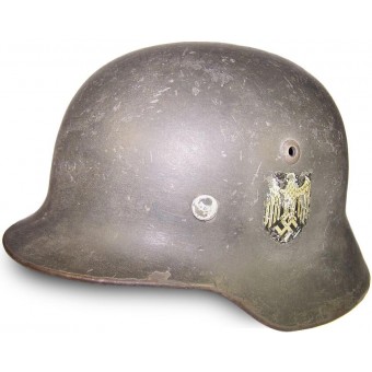 ET alemán WW2 casco de acero 62 Doble calcomanía WH Heeres. Espenlaub militaria