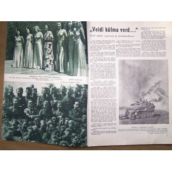 Saksalainen WW2/Waffen SS Propaganda Magazine, Viron kieli, 4/1943. Espenlaub militaria