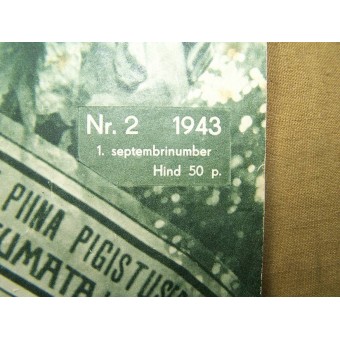 Tedesco WW2 / rivista di propaganda Waffen SS, stampato in Estonia del 1943. Espenlaub militaria