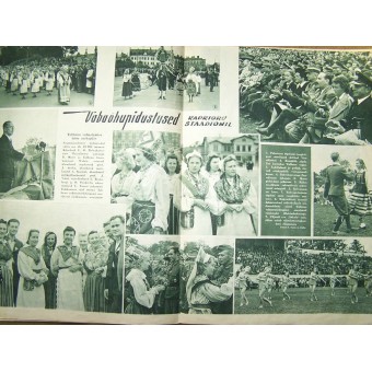 Alemán WW2 / revista de propaganda Waffen SS, impreso en Estonia, 1943. Espenlaub militaria