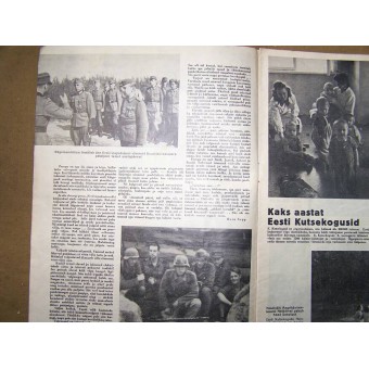 Alemán WW2 / revista de propaganda Waffen SS, impreso en Estonia, 1943. Espenlaub militaria