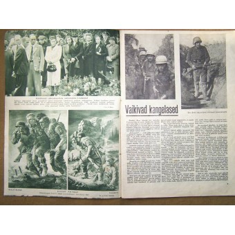 Tedesco WW2 / rivista di propaganda Waffen SS, stampato in Estonia del 1943. Espenlaub militaria