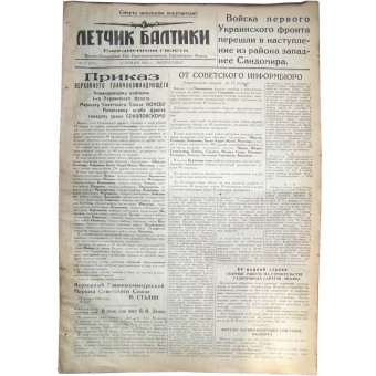 Fliegerzeitung des 2. Weltkriegs Baltic PILOT vom 14. Januar 1945!. Espenlaub militaria