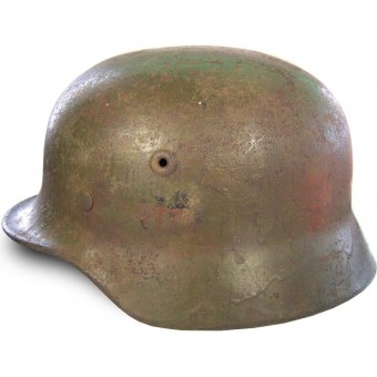 Q casco 66 di acciaio in una mimetica. Espenlaub militaria