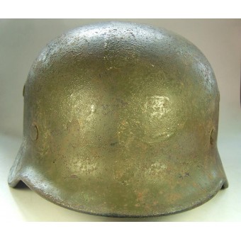 Q casco 66 di acciaio in una mimetica. Espenlaub militaria