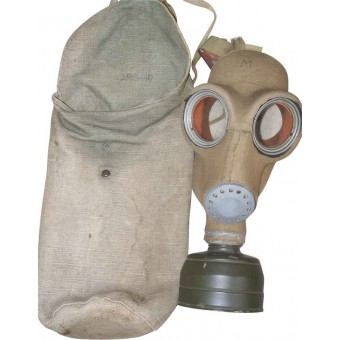 Estnisk M 40 gasmask, märkt ARS 41. Sällsynt!. Espenlaub militaria