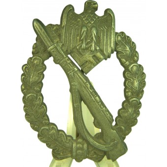 Infanteriesturmabzeichen, clase de plata de infantería asalto-Zink, marcado Assmann. Espenlaub militaria