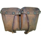 RKKA brun läder Mosin ammunitionsväska i brunt läder