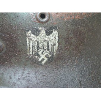 Tysk m 40 Wehrmacht stålhjälm med målat hakkors. Espenlaub militaria