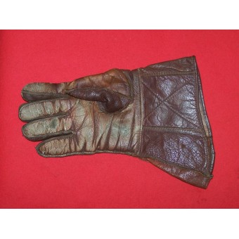 WW2 British or US leather gloves for tankman crew. Espenlaub militaria