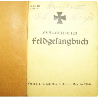 3er Reich soldados EVANGELISCHES libro de canciones. Espenlaub militaria