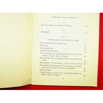 Erste Hilfe. Il libro di primo soccorso, timbrato con SS Geb jag Div Nord. Espenlaub militaria
