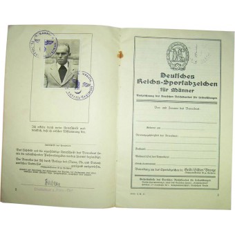 Document van Reichs- Sportabzeichen. Espenlaub militaria