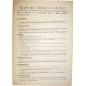 Règlements des soldats de la Seconde Guerre mondiale dans le Deutsche Afrika Corps.
