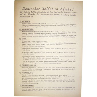 Andra världskriget Soldatförordningar i Deutsche Afrika Corps.. Espenlaub militaria