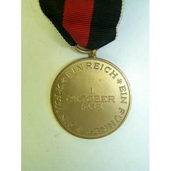 Medaille voor annexatie van Tsjechoslowakije. Espenlaub militaria