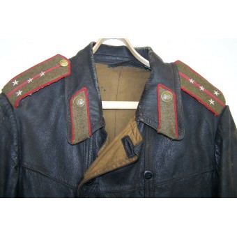 M 35 conjunto de traje de protección de cuero para el capitán de las tropas blindadas, pantalones de la chaqueta +.. Espenlaub militaria