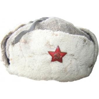 Schafsfell-Offizierswintermütze der Roten Armee aus dem Zweiten Weltkrieg.. Espenlaub militaria