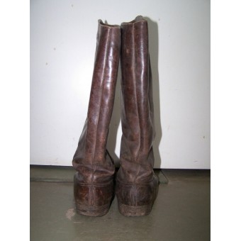 Imperial Russian Dark Brown Leather Officers Boots. Espenlaub militaria