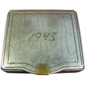WW2 Trench Art. Cigarette Case made by the soldier. Dated 1943.