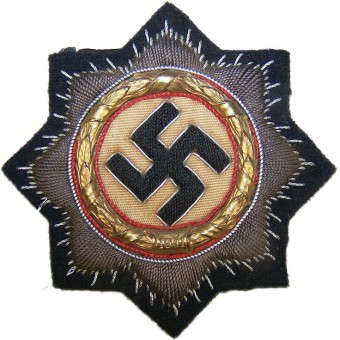 Duits kruis in goud, geborduurde versie, 2e type niet-geïndueerd. Espenlaub militaria