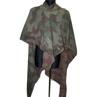 Плащ-палатка Вермахт с редким осенним камуфляжем коричневого цвета. Espenlaub militaria