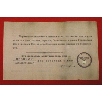 Tedesco WW2 opuscolo originale per i soldati russi. Espenlaub militaria