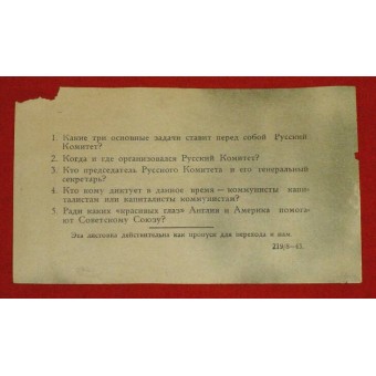 Tedesco WW2 opuscolo originale per il russo soldiers- fronte della Carelia. Espenlaub militaria