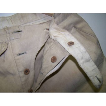 DAK eller södra Ryssland M 43 stridsslitna saltfärgade tunika och shorts. Espenlaub militaria