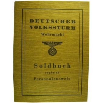 Deutsches Volkssturm Soldbuch.. Espenlaub militaria