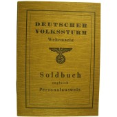 Fine della seconda guerra mondiale Deutscher Volkssturm Soldbuch.