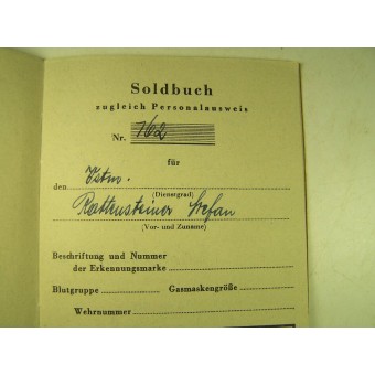 WW2 guerra del final Deutscher Volkssturm Soldbuch.. Espenlaub militaria