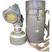 Luftwaffe/Luftschutz gasmask för medicinsk tjänst på flygfältet