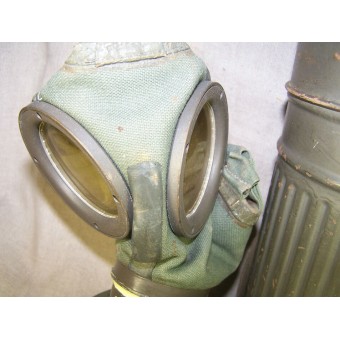 Luftwaffe / Luftschutz aeródromo máscara de gas servicio médico. Espenlaub militaria