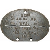 Etichetta identificativa delle SS belghe Freiwillige OST Erkennungsmarke