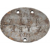 SS ID tag, 7 Company SS Artillery Reg.