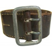 Cinturón de cuero marrón de 85 cm para oficiales