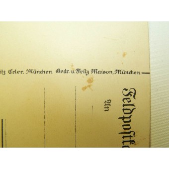 Período WW1 hizo postal propaganda alemana. Espenlaub militaria