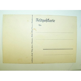 Período WW1 hizo postal propaganda alemana. Espenlaub militaria