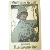 Cartolina di propaganda tedesca d'epoca della Prima Guerra Mondiale