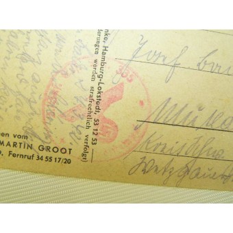 Periodo WW2 alemán hizo la propaganda postal Martin Groot. Espenlaub militaria