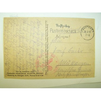 Période WW2 fait carte postale de propagande allemande Martin Groot. Espenlaub militaria