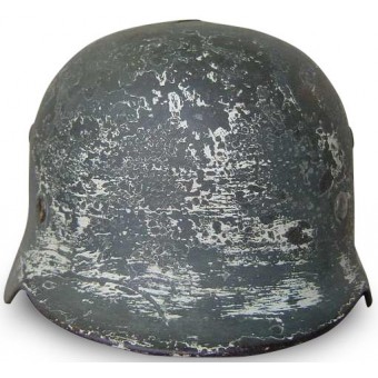 M35 batalla dañado casco de acero camo doble calcomanía. Espenlaub militaria