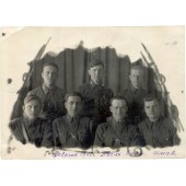 Групповое фото офицеров после бани, февраль 1942 г.