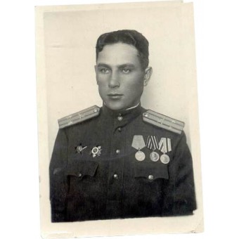 Foto eines Infanterieoffiziers aus dem 2. Weltkrieg, benannt und gekennzeichnet vom Hauptquartier der Kunstbrigade 618. Espenlaub militaria