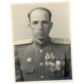 Podpolkovnik d'infanterie de la 3e division de la Garde détachée de la Seconde Guerre mondiale avec des récompenses tchèques.