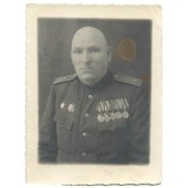 Foto di ufficiale russo sovietico della seconda guerra mondiale in grado di colonnello
