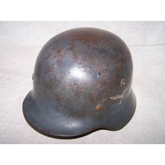 Duitse helm M 35, dubbele stalen helm, SE64. Espenlaub militaria