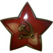 Escarapela de estrella soviética rusa M 35. Tamaño grande