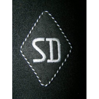 SS-SD Hauptscharführer abrigo balck. Espenlaub militaria